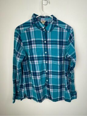 Woolrich Plaid Shirt Jacket in Teal, Navy & Pink size XL
